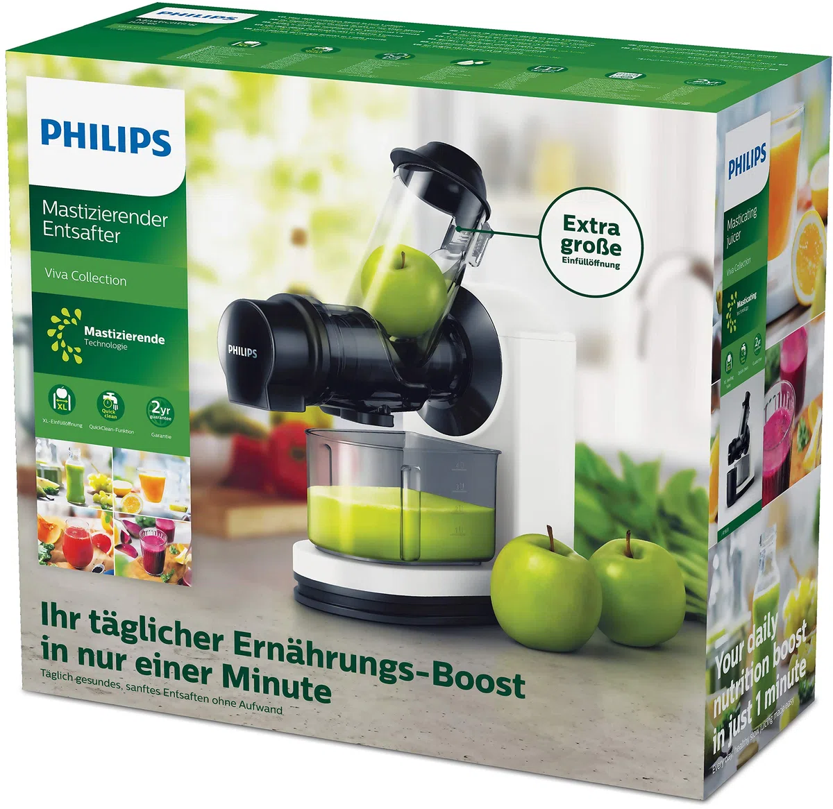 Philips HR1888/80 Viva Collection Extracteur de Jus Gentle Squeezing Blanc