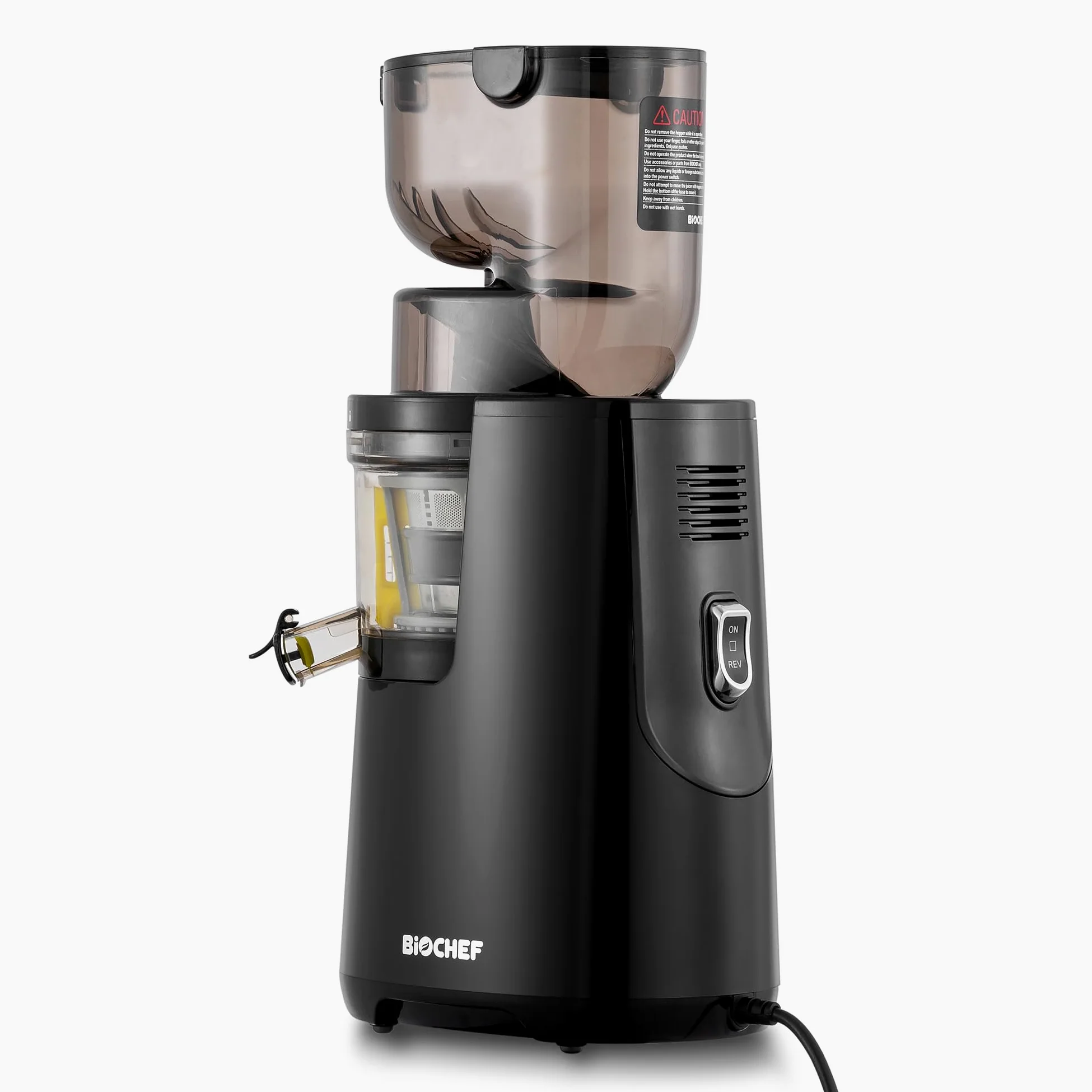 BioChef Atlas Whole Slow Juicer Extracteur de Jus Noir