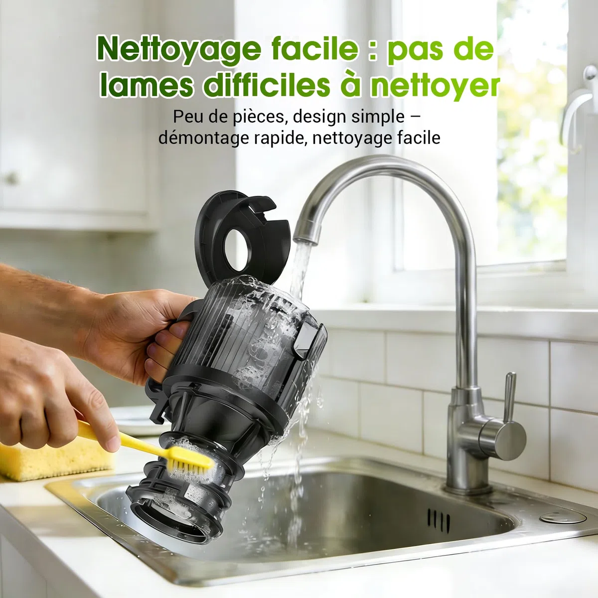 Extracteur de Jus de Fruits et Légumes Entiers, Extracteur Lent Goulotte XXL 120mm, sans BPA, 99% Rendement