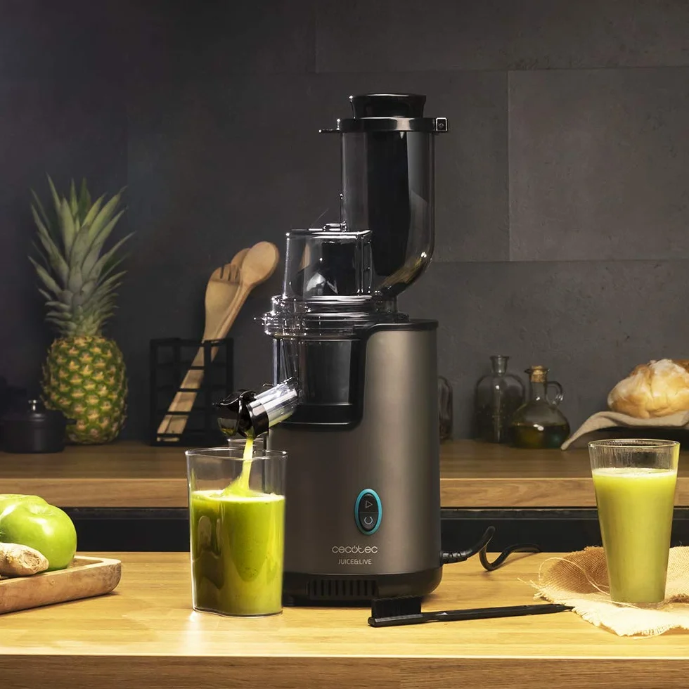 Cecotec Extracteur de jus par pression à froid Juice&Live 1500 Pro 250 W, tube XL fruits légumes entiers 2500 EasyClean