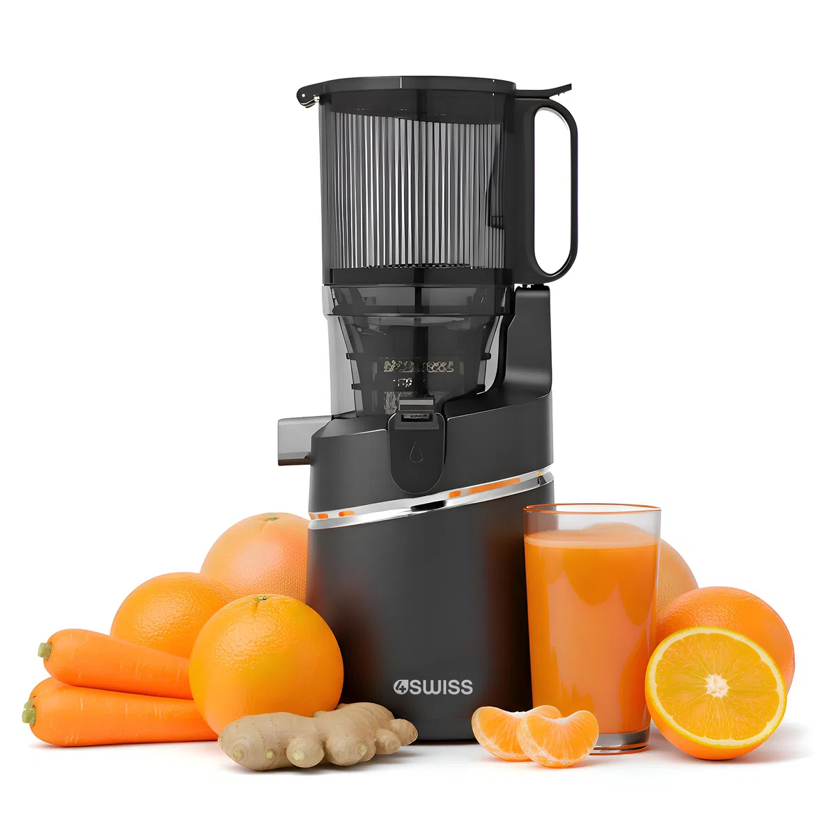 Centrifugeuse Extracteur de Jus 135 mm, Masticating Juicer 0,5L, 37 tr/min, 4SWISS