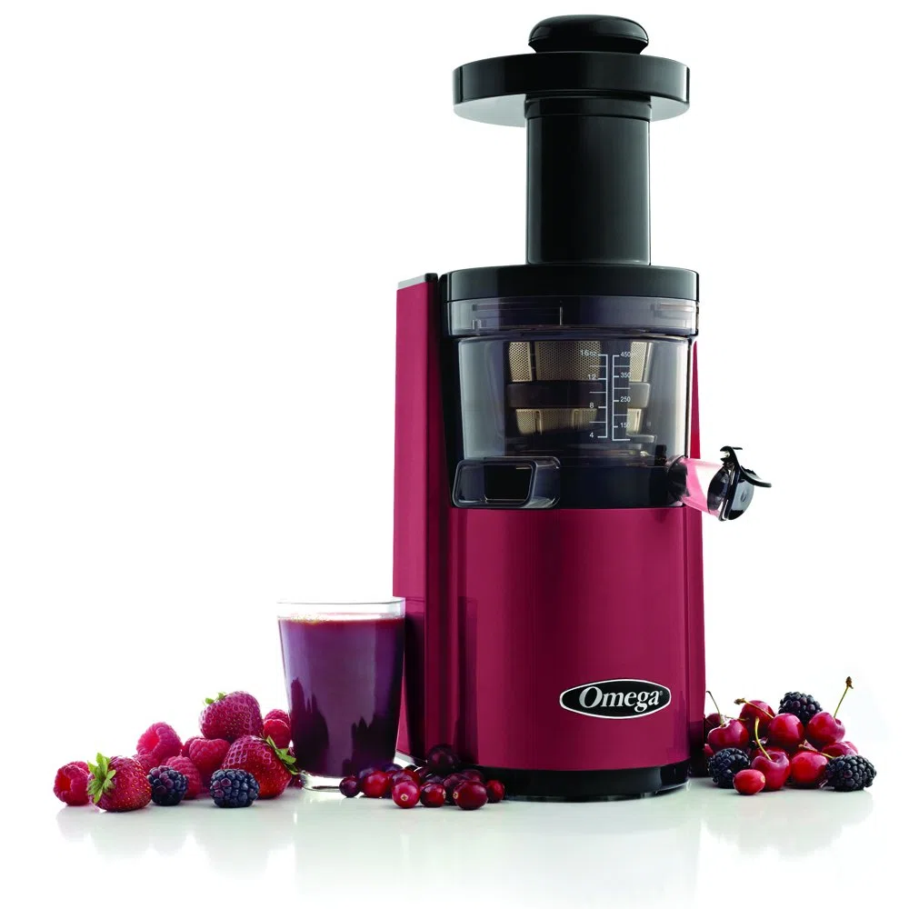 Omega VSJ843RR Hurom Extracteur de Jus Vertical Rouge