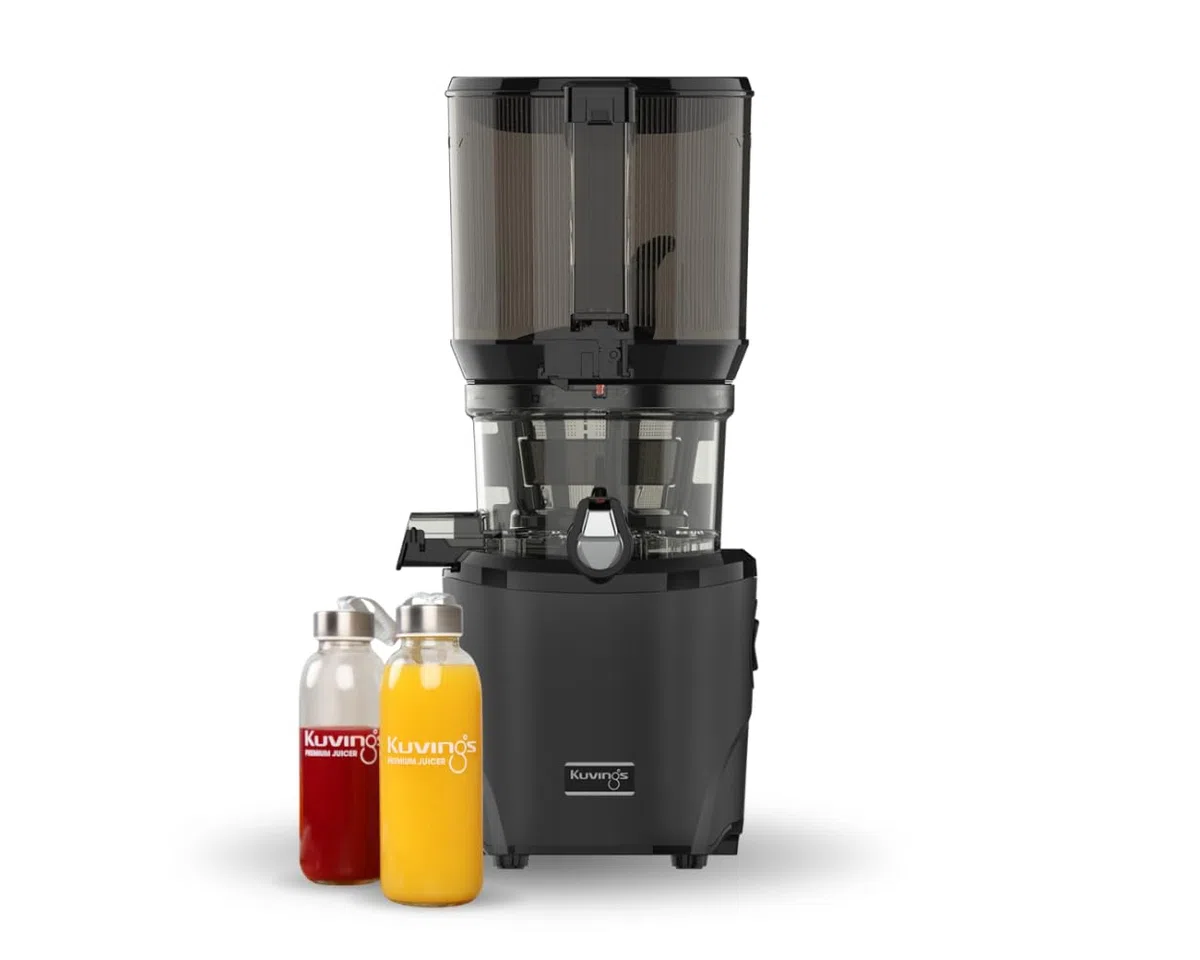 Kuvings Extracteur de jus AUTO10S avec 2 bouteilles en verre, découpe automatique, panier XXL 3L