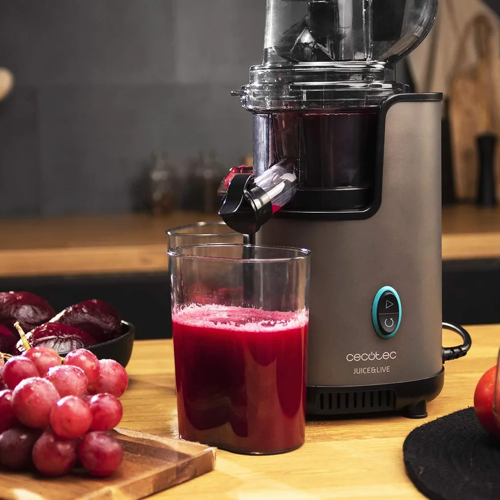 Cecotec Extracteur de jus par pression à froid Juice&Live 1500 Pro 250 W, tube XL fruits légumes entiers 2500 EasyClean